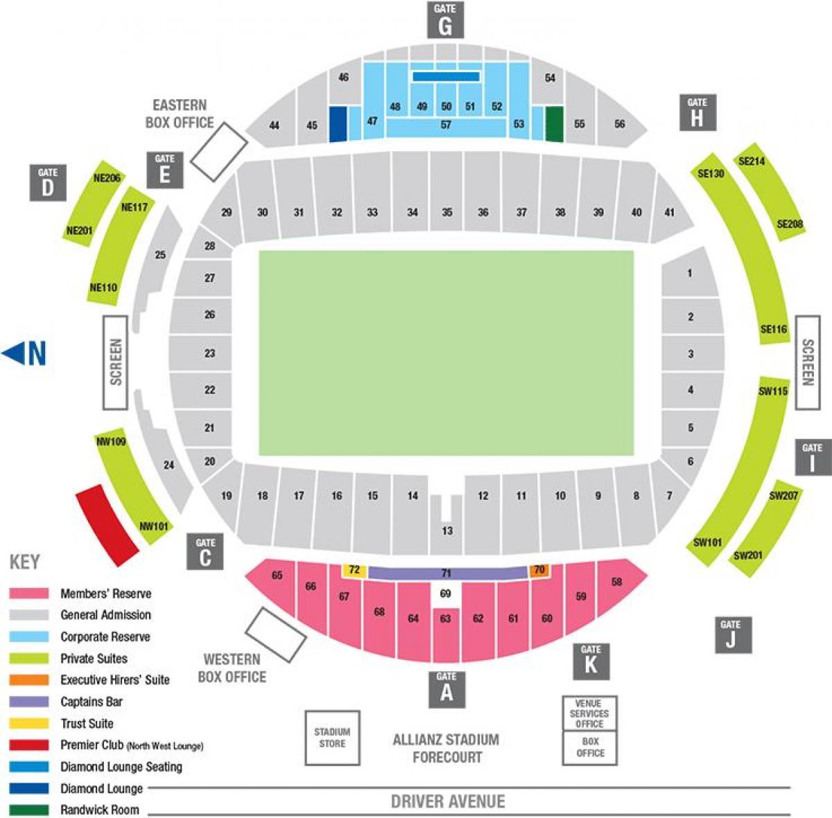 Mapa allianz arena sedadla 