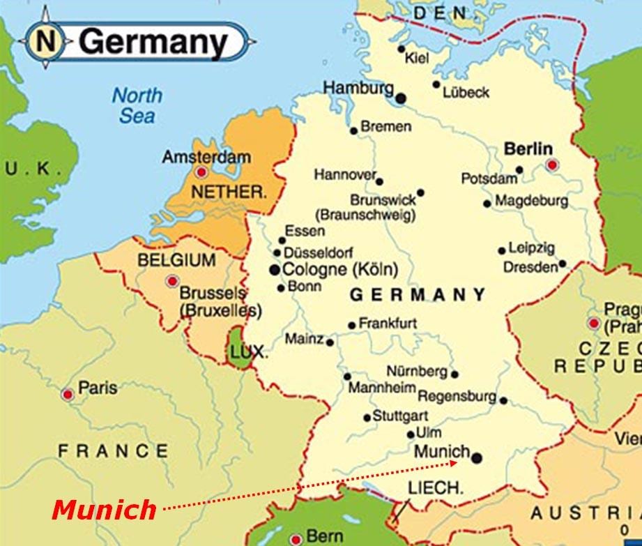 Mapa európy mníchov