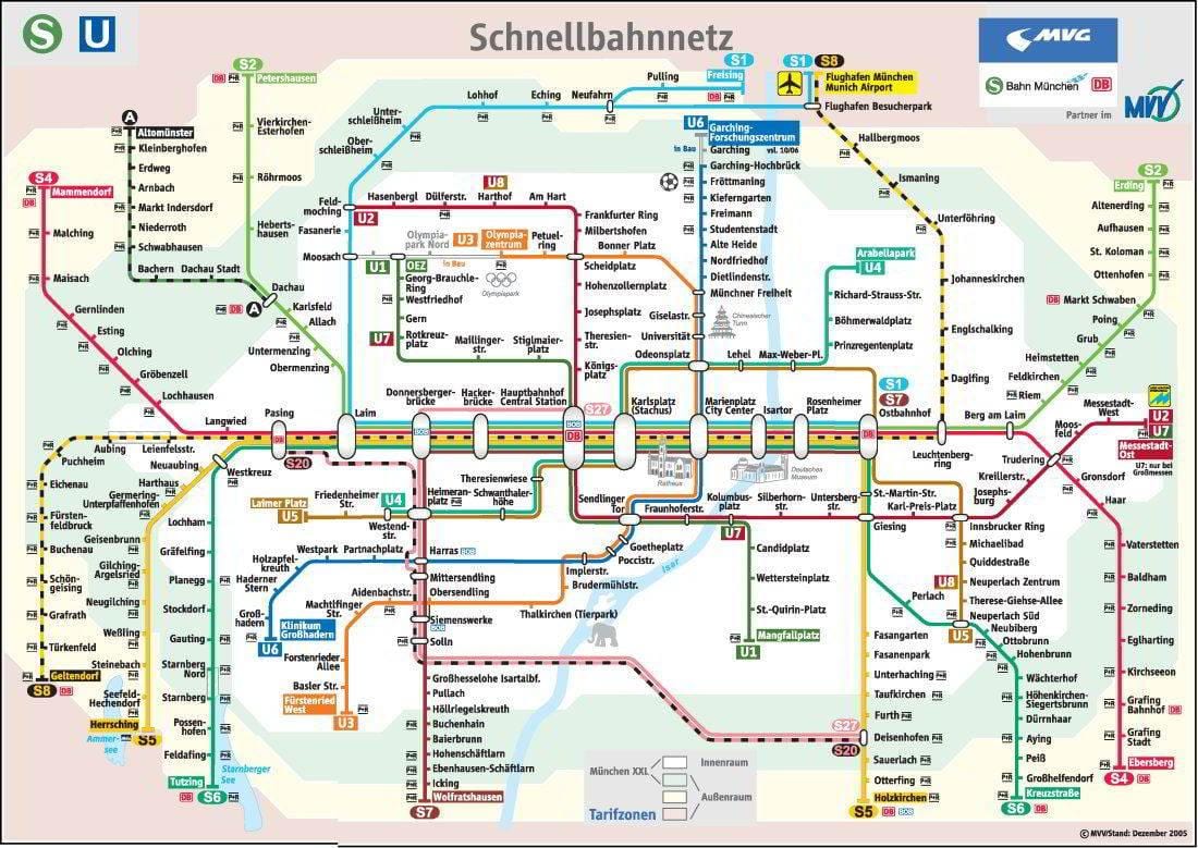 münchen metro mapu