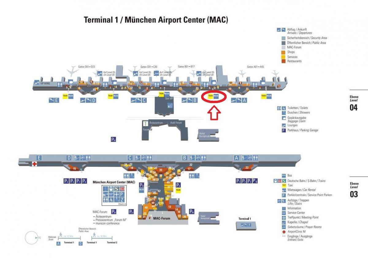 Mapu mníchov letisku 1