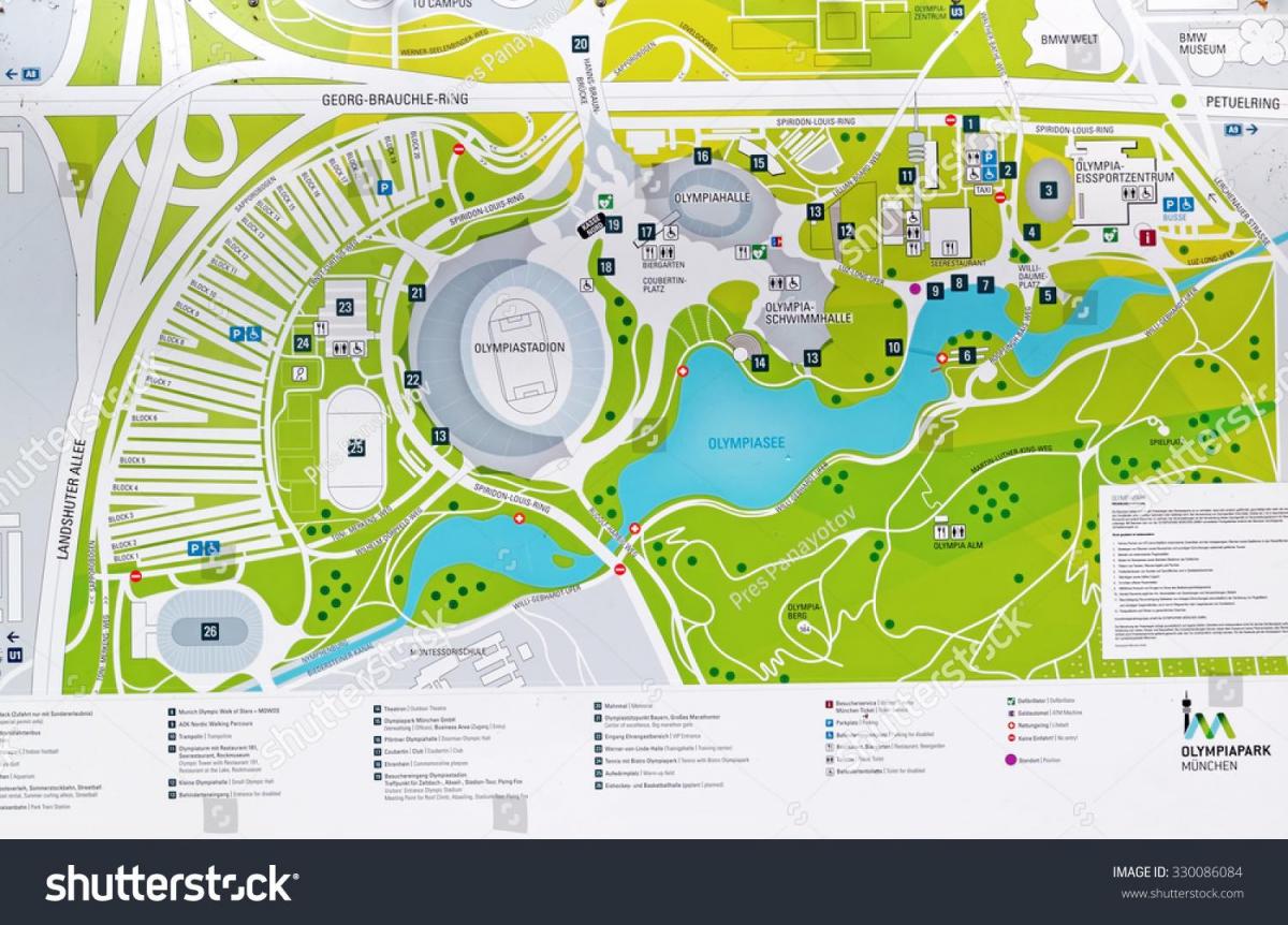 Mapu mníchov olympic park