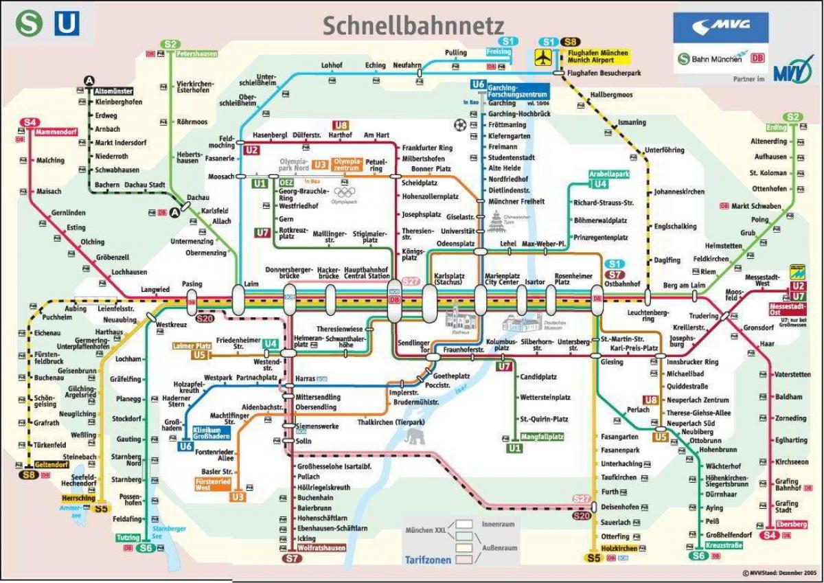 münchen metro mapu
