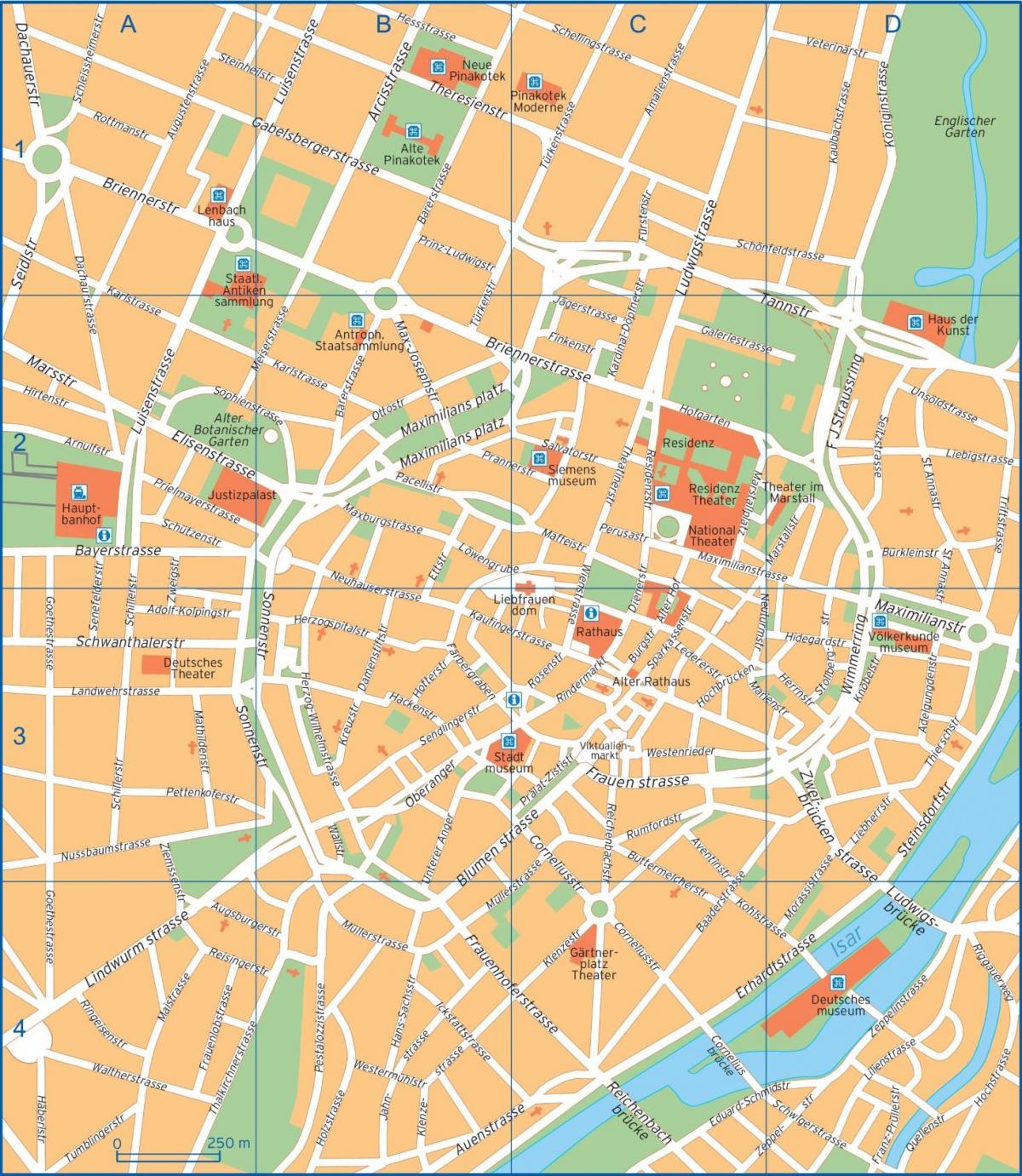 ulica mapu mníchov nemecko