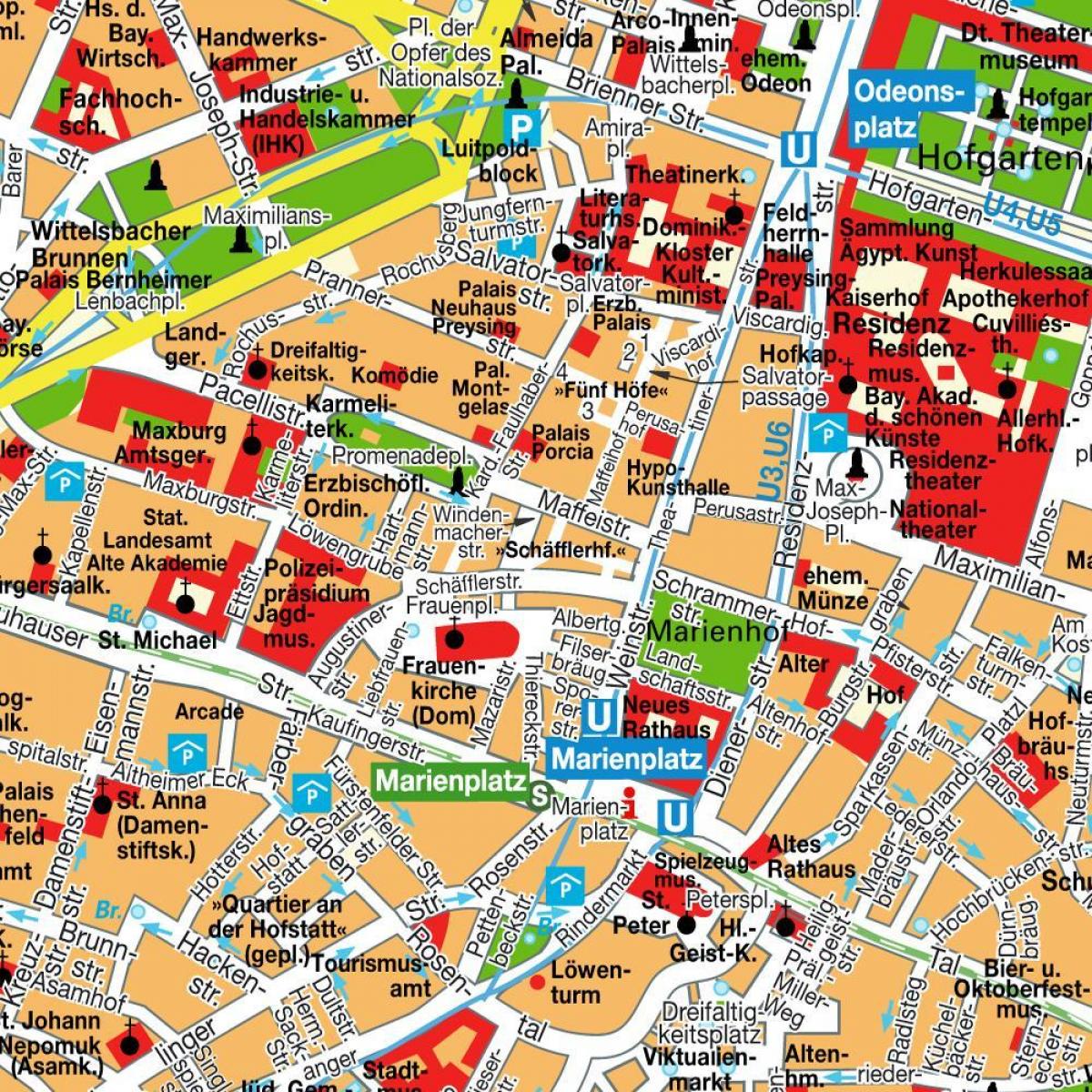 street mape mníchova centre mesta