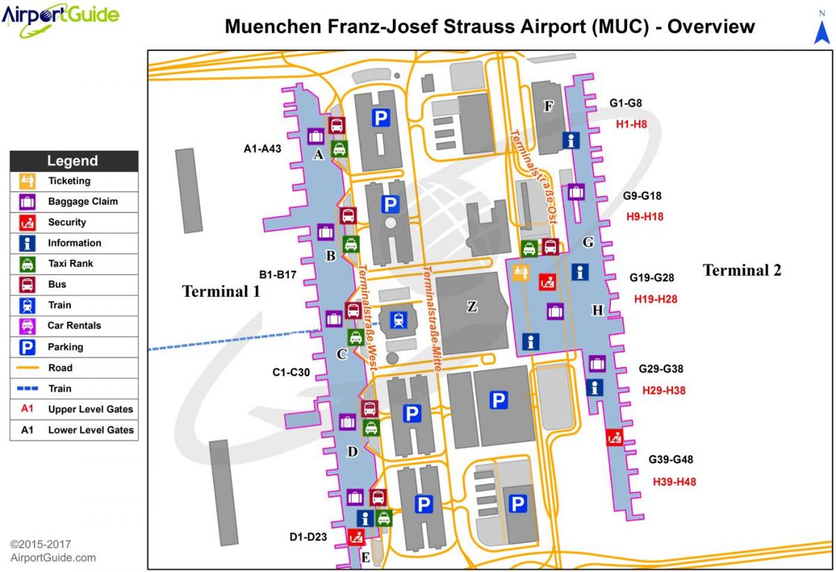 mníchov medzinárodné letisko mapu