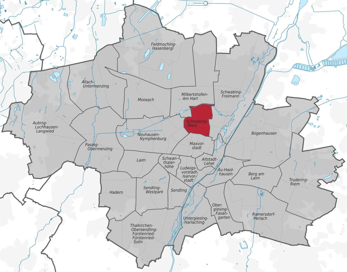 Mapa münchen schwabing