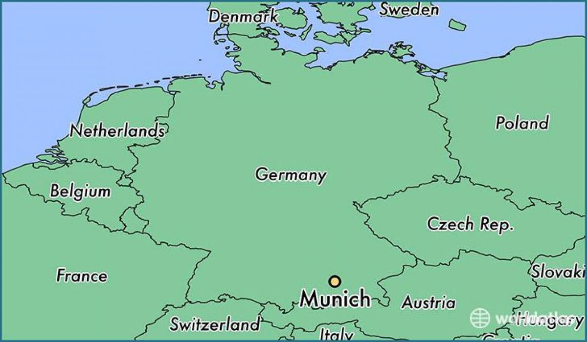 mníchov nemecko na mape