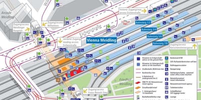 Mníchov vlakovej stanice platformu mapu