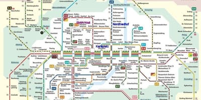 Muenchen s bahn mapu