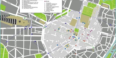 Turistická mapa mníchov atrakcie