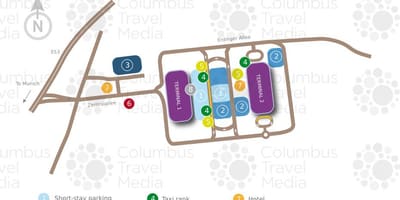 Mapa munich airport train station