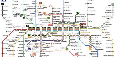 Mníchov s8 vlak mapu