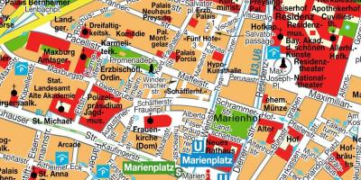 Street mape mníchova centre mesta