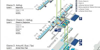 Mapa mníchovského letiska lufthansa